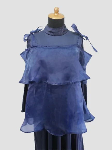 Kebaya Organza Navy, foto asli